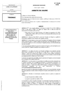 thumbnail of Arrêté enquête publique