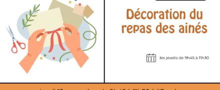 Animation sociale – Décoration du repas des ainés