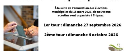 Elections municipales partielles : 1er tour