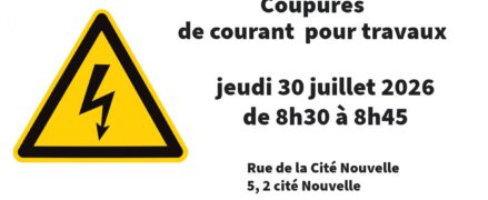 Coupures de courant pour travaux
