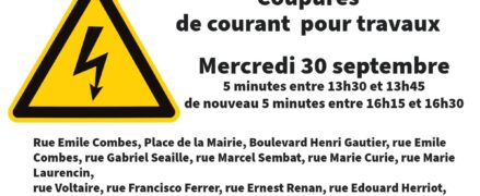 Coupures de courant pour travaux